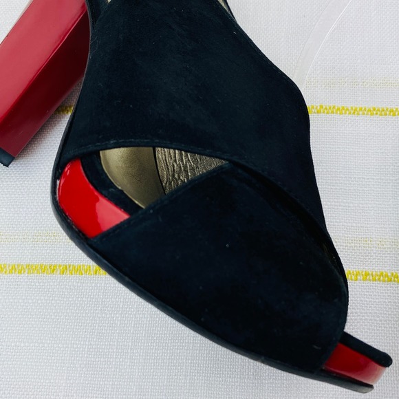 Diane Von Furstenberg Marlene Platform Peep Toe Slingback Heels Womens 6.5 Luxe - Picture 11 of 12